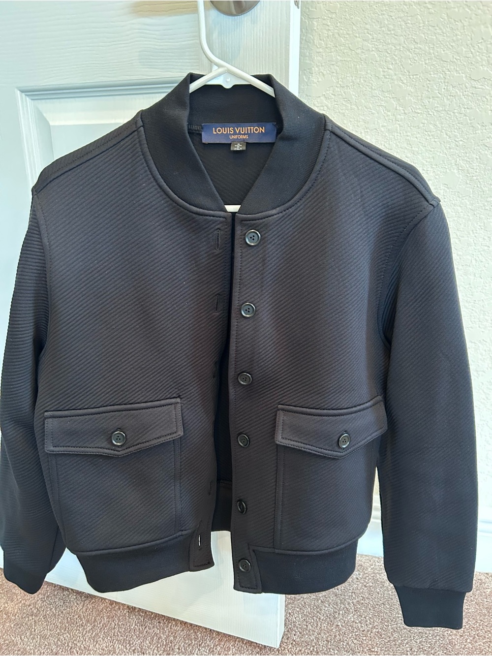 Louis Vuitton Womens Black Bomber Jacket